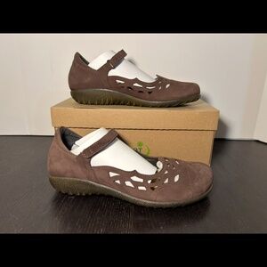 Naot Agathis Mary Jane Shoes Flats Coffee Bean Nubuck Size EU 38/US 7-7.5
